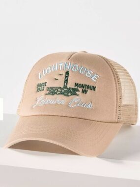 Anthropologie Worn / West Lighthouse Leisure Club Trucker Hat  NWT